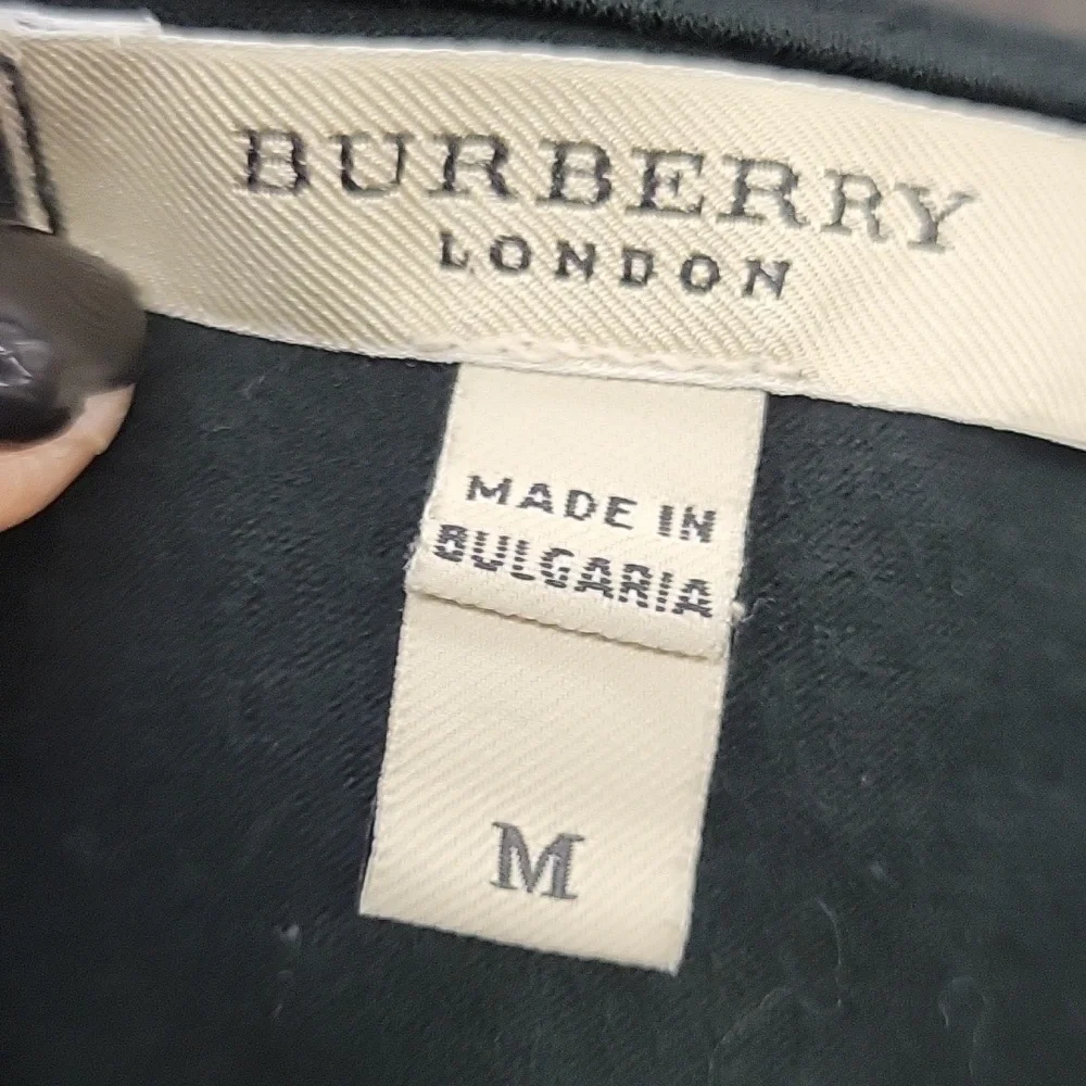 Burberry Black Knit Top w. Elbow Patches. EUC‎ M Elevated Basic Quiet Luxury - Picture 3 of 5